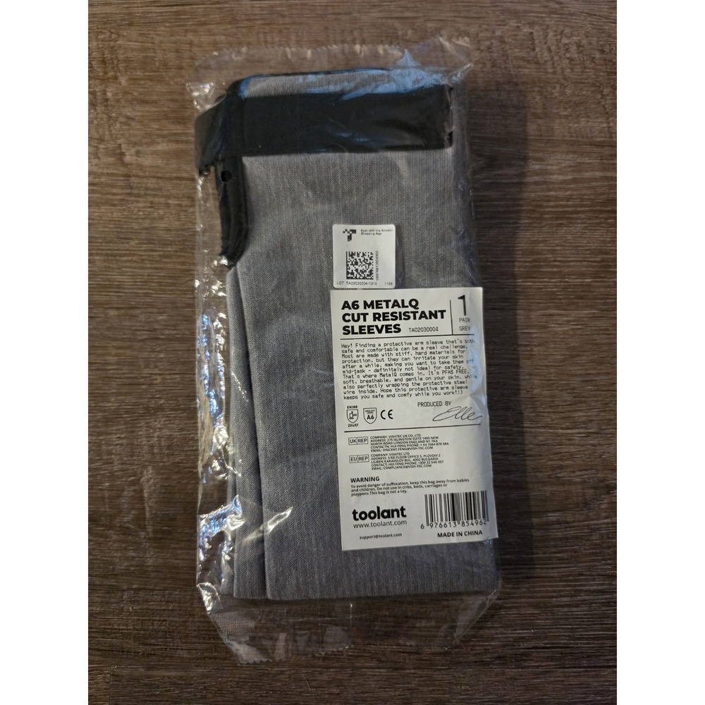 Toolant A6 Metal Q Cut Resistant Sleeves with Thumb Hole Protective Arm